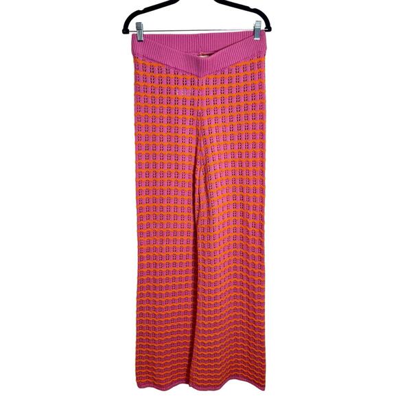 Urban Outfitters BDG Bec Knit Pink Orange Pant Medium - Picture 2 of 6